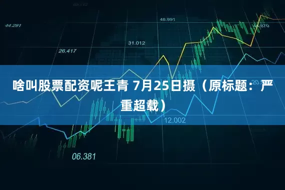 啥叫股票配资呢王青 7月25日摄（原标题：严重超载）